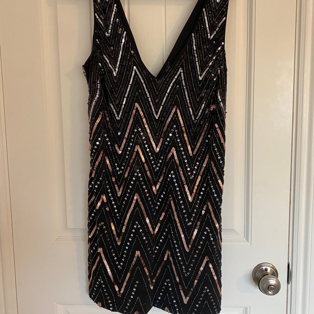 Bebe sequin sheath dress